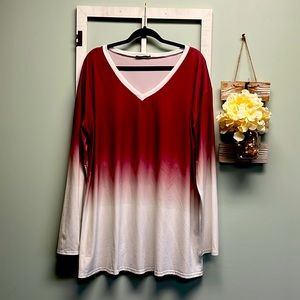 Lily by Firmiana (Zulily) Ombré Long Sleeve Blouse.